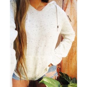 Beachy soft marled slouchy popover hoodie 🌊